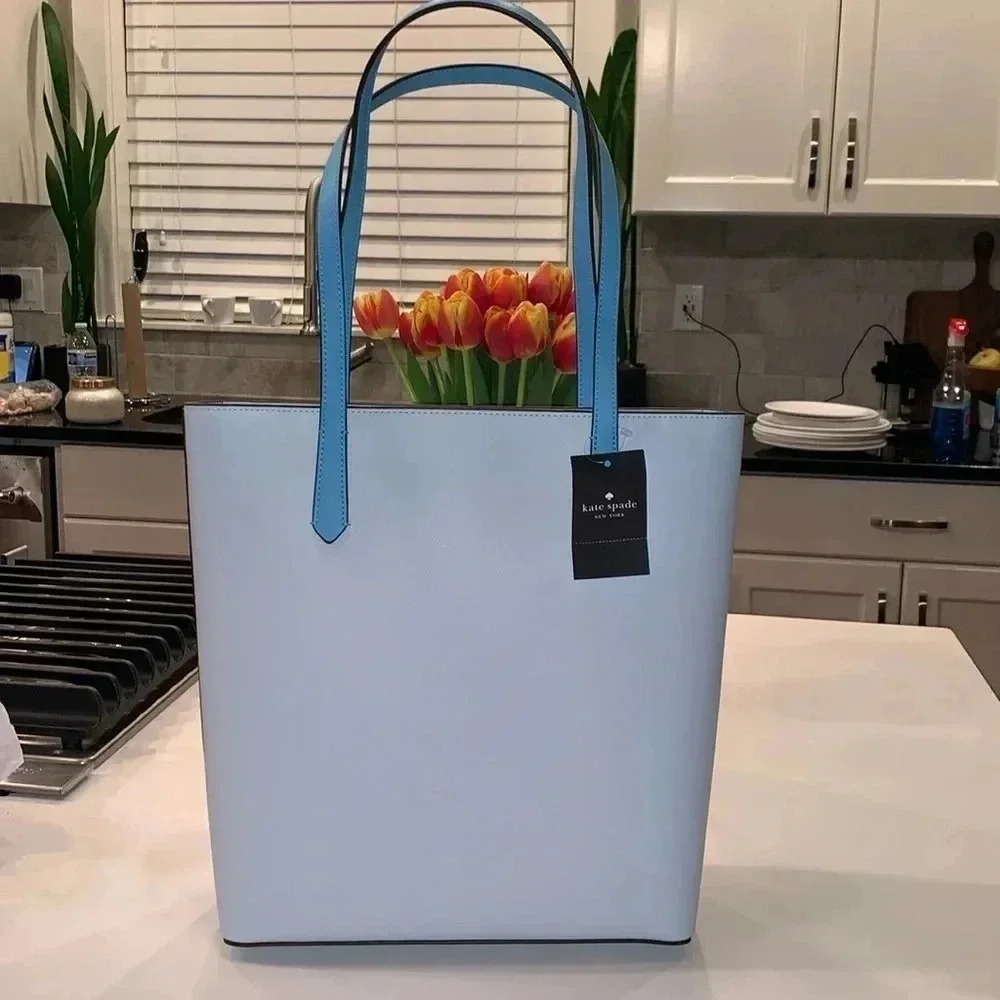 Kate Spade tote bag purse gorgeous Crisp Sky blue color NWT - Picture 3 of 4